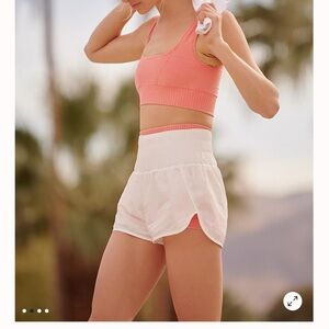 Free People the way home shorts in white with logo